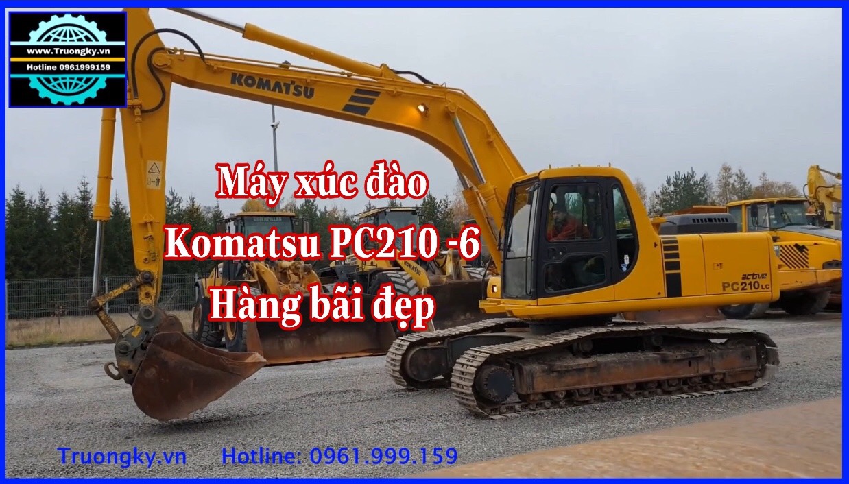 Máy xúc đào Komatsu PC210-6 Hàng bãi đẹp