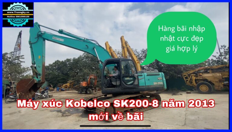 Máy xúc Kobelco SK200-8 mới về bãi
