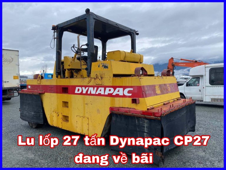 Xe lu Lốp 27 tấn Dynapac CP27 đang về bãi