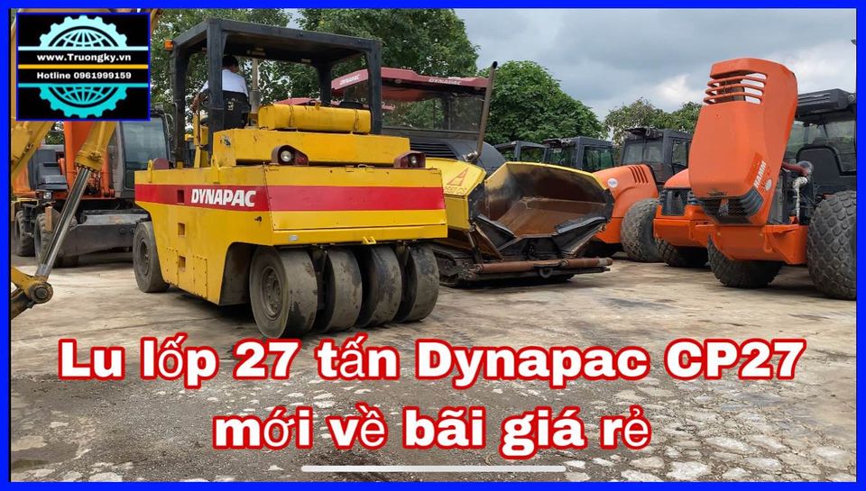 lu lốp 25 tấn Dynapac CP27 mới về bãi giá rẻ